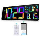 TXL 13.7' LED Wall Clock, Red