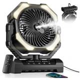 Rechargeable Misting Fan, Portable Camping