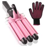 VASLON 3 Barrel Hair Waver, Pink