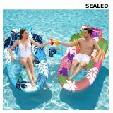 2 Pack Pool Floats Adult Heavy Duty, Inflatable