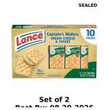 2x Lance Captain's Wafers Cream Cheese & Chives