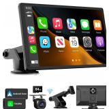 Portable Wireless CarPlay Screen 9 in