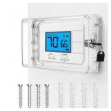 PihodeThermostat Lock Box w/ Key, Clear