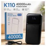 K110 40000mAh Power Bank, Black