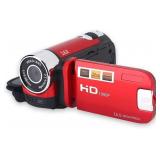 FOSA DV Camcorder 1080P 16X Zoom, Red