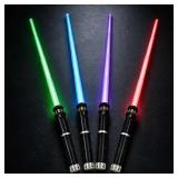 4 Pack Light Up Saber Toy, LED