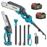 Gisam 2-in-1 Cordless 8 Inch Pole Saw