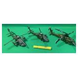 3 PIECE HELICOPTER DISPLAY MODELS