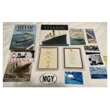 TITANIC BOOKS, MENUS, PHOTOGRAPHS /COLLECTION