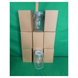 CLAMP-LID GLASS STORAGE JARS