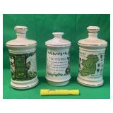 IRISH THEMED CERAMIC WHISKEY DECANTERS