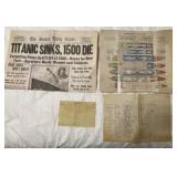 TITANIC/WHITE STAR LINE HISTORICAL PAPER EPHEMERA