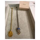 3 PIECE COSTUME NECKLACE WITH VNTG STRIPLING'S BX