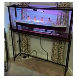 TITANIC MODEL/DISPLAY CASE & TALL TABLE