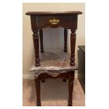 2 SIDE TABLES WITH FAUX DRAWERS