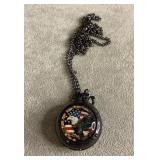 QUARTZ POCKET WATCH W/CHAIN