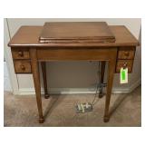 VNTG SINGER SEWING MACHINE IN CABINET W/ACCESS