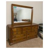 MAPLE DRESSER WITH MIRROR