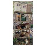 PLASTIC SHELVING UNIT & CONTENTS
