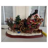 DANBURY MINT DACHSHUND SLEIGH LIGHTED DISPLAY