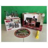 CHRISTMAS VILLAGE & HOLIDAY DECOR WITH ORIGINAL BX