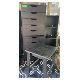 4 PIECE ORGANIZING LOT & TABLE
