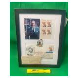 FRAMED WALT DISNEY MEMORABILIA DISPLAY