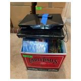 2 SONY BLU RAY 3D BLU RAY PLAYERS & A BOX OF