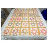 VNTG HAND STITCHED OHIO STAR QUILT