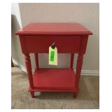 RED PAINTED ACCENT TABLE