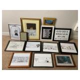 FRAMED COMIC STRIP /INSPIRATIONAL WALL ART COLLECT