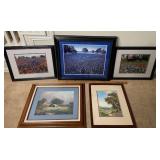 FRAMED/MATTED  LANDSCAPE & BLUEBONNET PRINTS