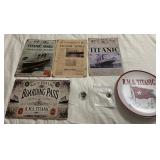 RMS TITANIC COLLECTIBLES, TIN SIGNS, COMMEMORATIVE
