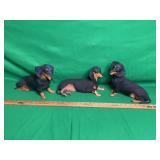 3 DANBURY MINT DACHSHUNDS