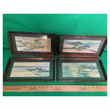 4 VNTG SIGNED ORIGINAL WATERCOLOR