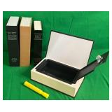 4 BOOKS SAFES WITH COMBOS/KEYS