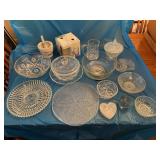 SERVING DISHES/CRYSTAL CUT GLASS/CANDY DISHES