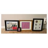 FRAMED STAMP & RADIO COMMUNICATIONS MEMORABILIA