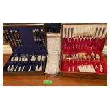 2 VNTG SILVERPLATE FLATWARE SETS IN PRESENTATION