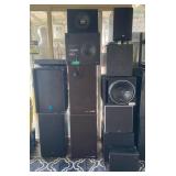 14 PIECE MIXED SPEAKERS/AUDIO LOT