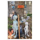 GROUP OF ALIENS & BIGFOOT DECOR