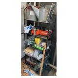 METAL PLANTERS RACK & CONTENTS