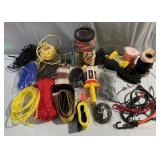ASSORTED ROPE, CORDAGE, STRAPS & BUNGEE ACCESSORIE