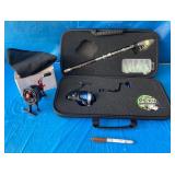 FISHING ROD, REEL & ACCESSORIES LOT