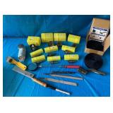 MIXED SHOP TOOLS, HOLE SAWS, FILES & WORKSHOP ACCE