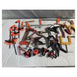 CLAMPS, WOODWORKING & HOLD-DOWN TOOLS LOT