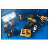 DEWALT 12V DRILL, WORK LIGHT & ACCESSORIES LOT