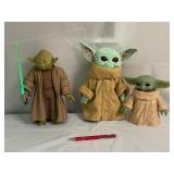 STAR WARS YODA & GROGU FIGURE LOT