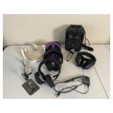 HEADPHONES, QFX PA SPEAKER, WIRELESS MICROPHONE &