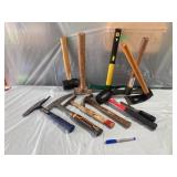 SELECTION OF HAMMERS, CHESSELS, AXES